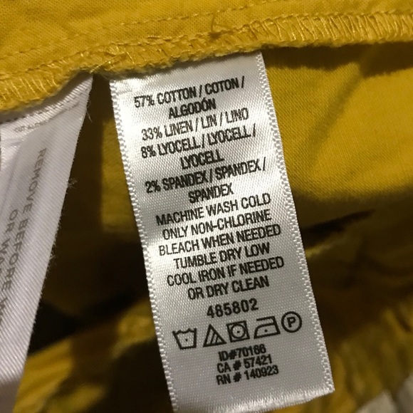 LOFT Bright Yellow Casual Shorts - Picture 3 of 6